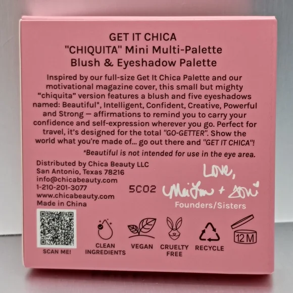 5 For $25 Item🌸 Chica Beauty Multi Eyeshadow & Blush Palette In CHIQUITA - Picture 3 of 4